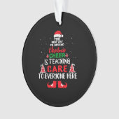クリスマス気に先生おもしろい気に先生 オーナメント (正面)