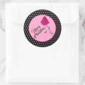 クリスマス気のあるそぶりをしたシール ラウンドシール (バッグ)