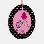 クリスマス気のあるそぶりをしたセラミックオーナメント セラミックオーナメント (右)