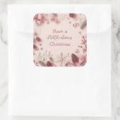 クリスマス気分がピンク色である スクエアシール (バッグ)