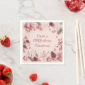 クリスマス気分がピンク色である スタンダードカクテルナプキン (インサイチュ)