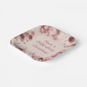 クリスマス気分がピンク色である ペーパープレート (傾斜あり)