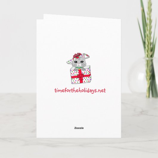 クリスマス気分が良い カード (裏面)