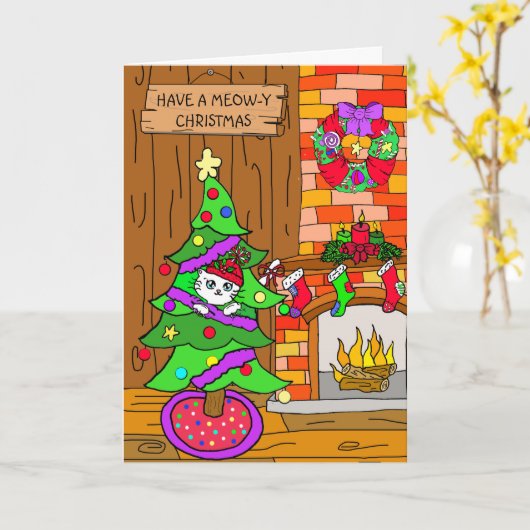 クリスマス気分が良い カード (黄色い花)