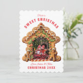 クリスマス気分が良い |ギンガーブレッドハウスの写真 シーズンカード (スタンド正面)