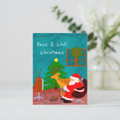 クリスマス気分が落ち着く ポストカード (スタンド正面)