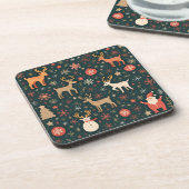 クリスマス気分のクッション コースター (左側)