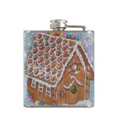 クリスマス気分の中でジンジャーブレッド飴の家 フラスク (裏面)