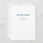 クリスマス気分の冬の夜の村の風景 サンキューカード (裏面)