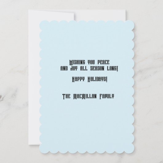 クリスマス気分の良いサンタの猫 (裏面)