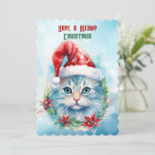 クリスマス気分の良いサンタの猫 (スタンド正面)