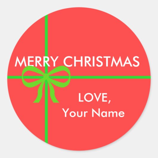 クリスマス気分の良いシール ラウンドシール (正面)