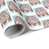 クリスマス気分の良い3頭の小さなクリスマス ラッピングペーパー (ロールコーナー)