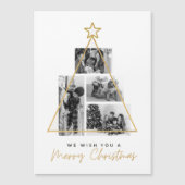 クリスマス気分の薄い磁気カードをお願い マグネット招待状 (正面)