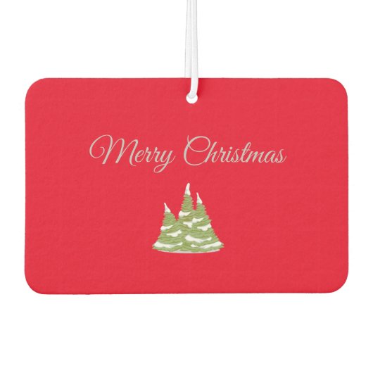 クリスマス気分の赤いフレッシュ カーエアーフレッシュナー (正面)