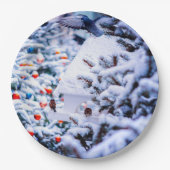 クリスマス気分の魅力 ペーパープレート (正面)