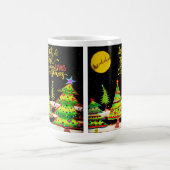 クリスマス気分を味わうコーヒーマグが大好きな女の子 コーヒーマグカップ (中央)