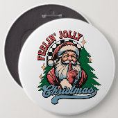 クリスマス気分を盛り上げるサンタ 缶バッジ (正面&裏面)