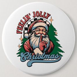 クリスマス気分を盛り上げるサンタ 缶バッジ