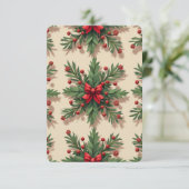 クリスマス気分モダン、アンティークはがき サンキューカード (スタンド正面)