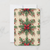 クリスマス気分モダン、アンティークはがき サンキューカード (正面)