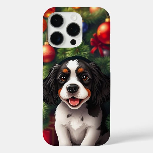 ❄️🐶 クリスマス気分満載の可愛いホリデーパピー Case-Mate iPhoneケース (裏面)