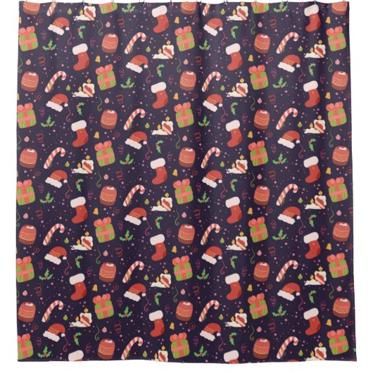 クリスマス気分 シャワーカーテン (正面)