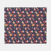 クリスマス気分 フリースブランケット (正面(横))