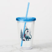 クリスマス気管支索恐竜 アクリルタンブラー (裏面)