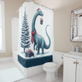 クリスマス気管支索恐竜 シャワーカーテン (インサイチュ)