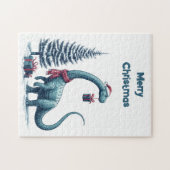 クリスマス気管支索恐竜 ジグソーパズル (横)