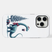 クリスマス気管支索恐竜 iPhoneケース (裏面横)