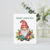 クリスマス水の色格言追加文字休日 シーズンポストカード (スタンド正面)