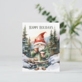 クリスマス水の色格言追加文字休日 シーズンポストカード (スタンド正面)