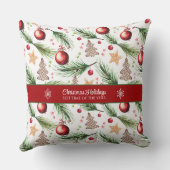 クリスマス水彩休日の装飾パターン クッション (裏面)