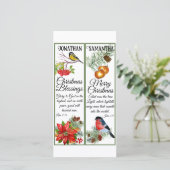 クリスマス水彩祝福聖書ブックマーク カード (スタンド正面)