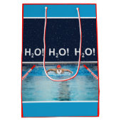 クリスマス水泳ギフトバッグ（中） ミディアムペーパーバッグ (裏面)