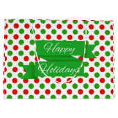 クリスマス水玉模様パターン大抱き枕 ラージペーパーバッグ (裏面)