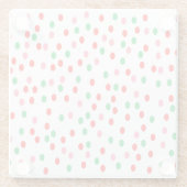 クリスマス水玉模様 ガラスコースター (裏面)