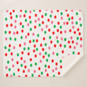 クリスマス水玉模様 シェルパブランケット (正面(横))