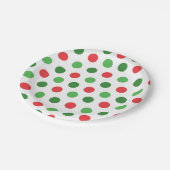 クリスマス水玉模様 ペーパープレート (アングル)