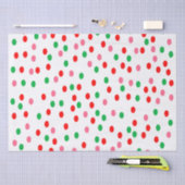 クリスマス水玉模様 薄葉紙 (クラフト)