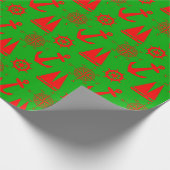 クリスマス沿岸パタ航海のーン ラッピングペーパー (角)