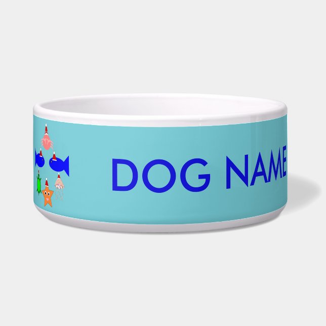 クリスマス海の生き物パーソナライズされた ボウル (左)