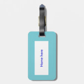 クリスマス海の生き物パーソナライズされた ラゲッジタグ (裏面縦)