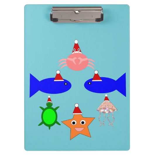 クリスマス海の生き物 クリップボード (正面)