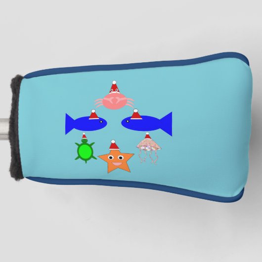 クリスマス海の生き物 ゴルフヘッドカバー (正面)