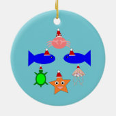 クリスマス海の生き物 セラミックオーナメント (裏面)