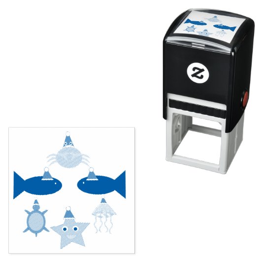 クリスマス海の生き物 セルフインキングスタンプ (インサイチュ)