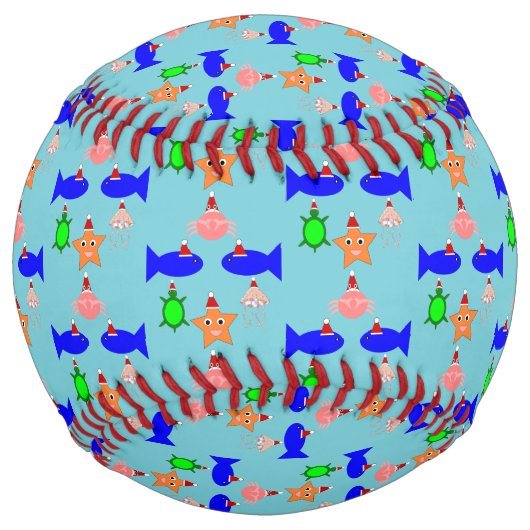クリスマス海の生き物 ソフトボール (裏面)